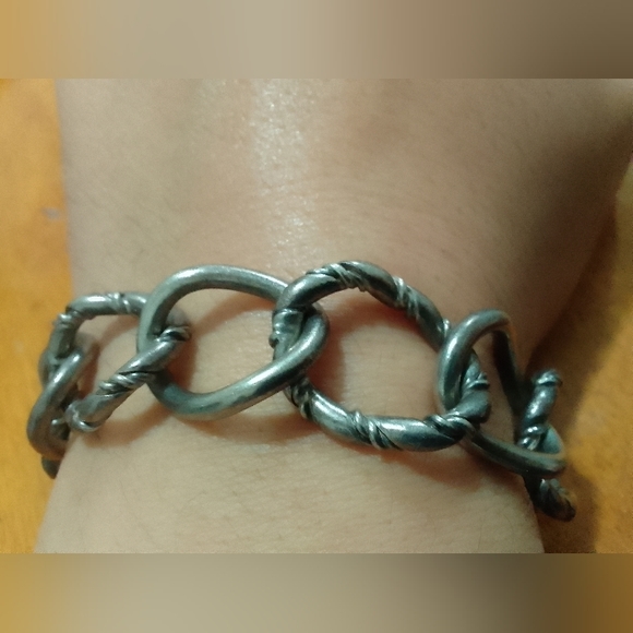 VTG Sterling Silver Bracelet 7.5” / 20mm Width / 44.1g Weight - Picture 2 of 9